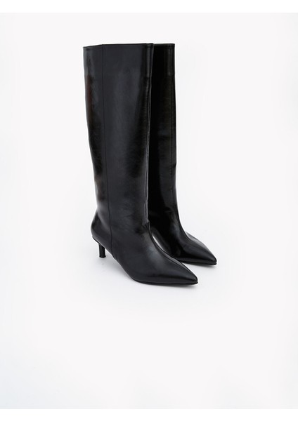 Yeni Sezon Süet Görünümlü Topuklu Kadın Bot