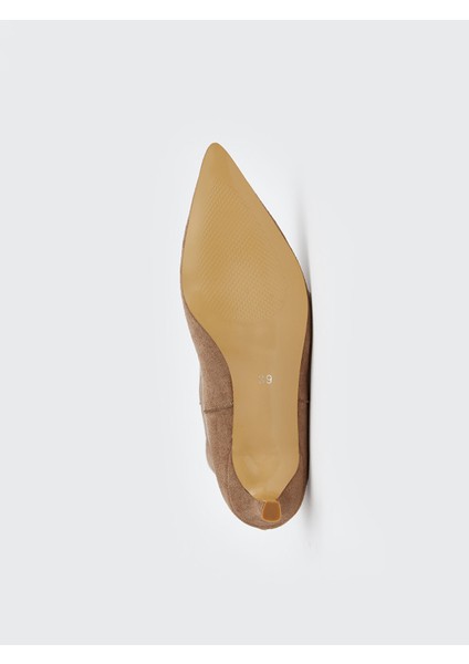 Yeni Sezon Süet Görünümlü Topuklu Kadın Bot fırsatları