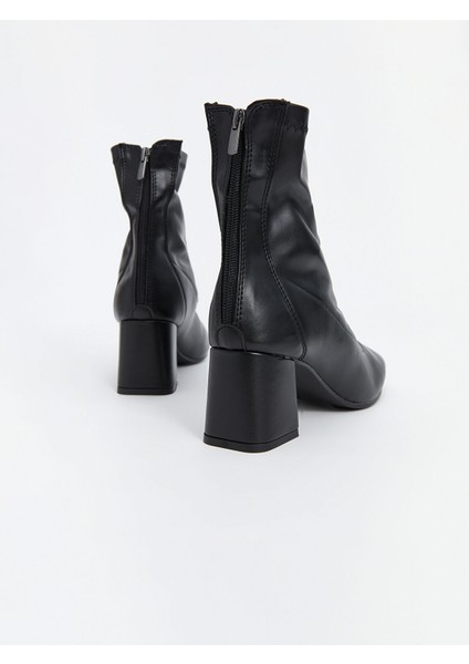 Yeni Sezon Deri Görünümlü Kadın Topuklu Bot indirimleri