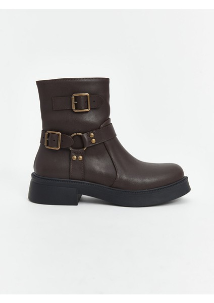 Yeni Sezon Deri Görünümlü Kadın Bot fiyatları