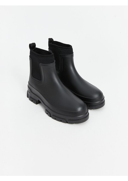 Yeni Sezon Deri Görünümlü Kadın Yağmur Botu