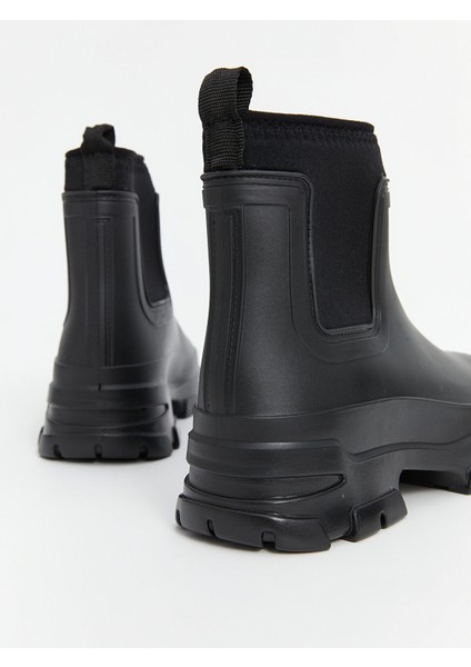 Yeni Sezon Deri Görünümlü Kadın Yağmur Botu indirimleri