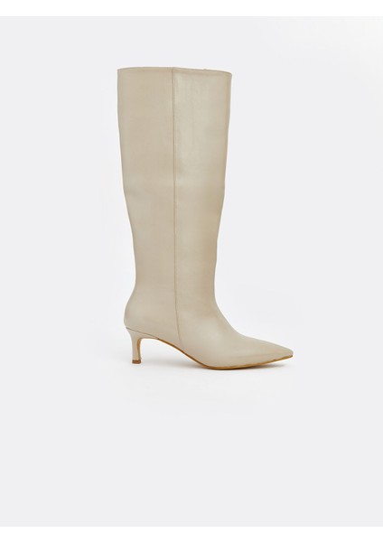 Yeni Sezon Deri Görünümlü Kadın Çizme fiyatları