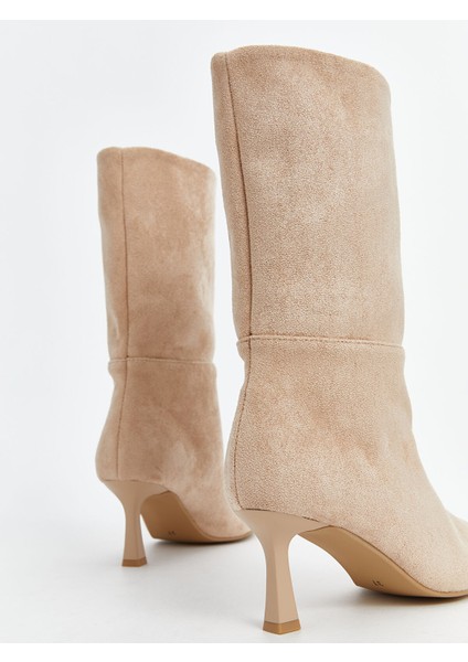 Yeni Sezon Süet Görünümlü Kadın Topuklu Bot indirimleri