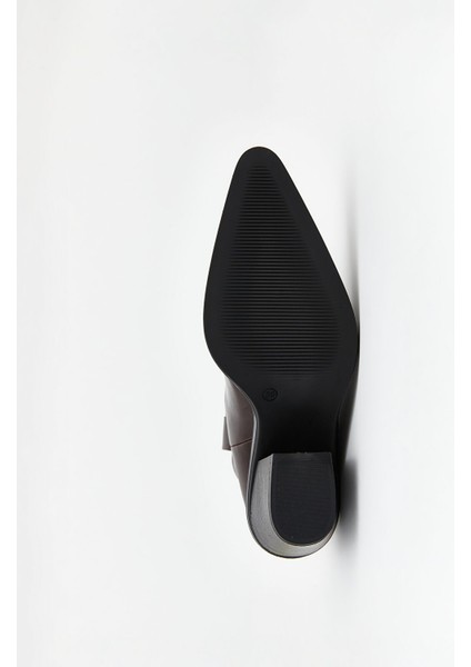 Yeni Sezon Deri Görünümlü Kadın Topuklu Bot fırsatları