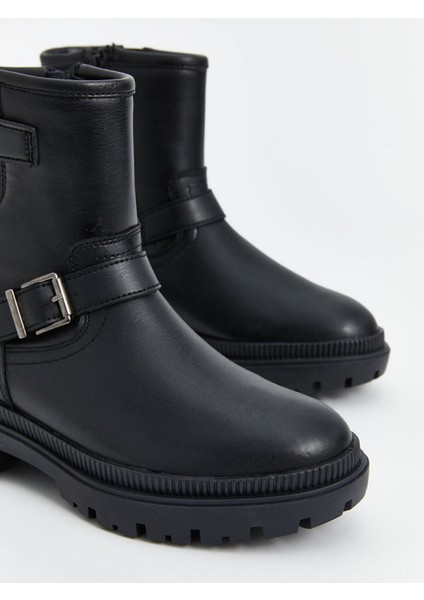 Yeni Sezon Fermaurlı Deri Görünümlü Kadın Bot modelleri