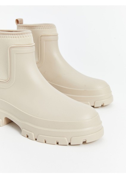 Yeni Sezon Deri Görünümlü Kadın Yağmur Botu modelleri