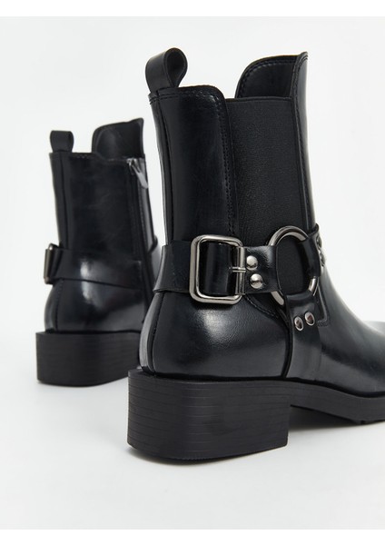 Yeni Sezon Deri Görünümlü Kadın Bot indirimleri