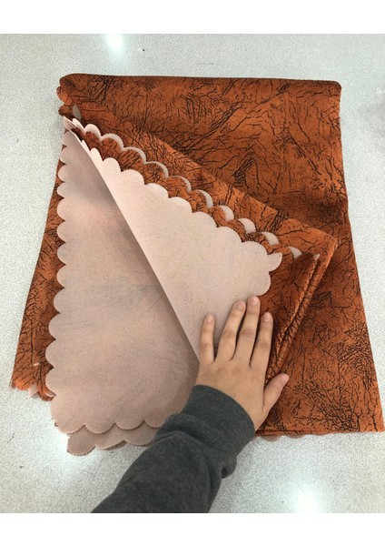 Koltuk Çekyat Örtüsü Kiremit Damar Desenli Kaymaz Taban Süngerli Üst Kumaş Kadife fiyatları