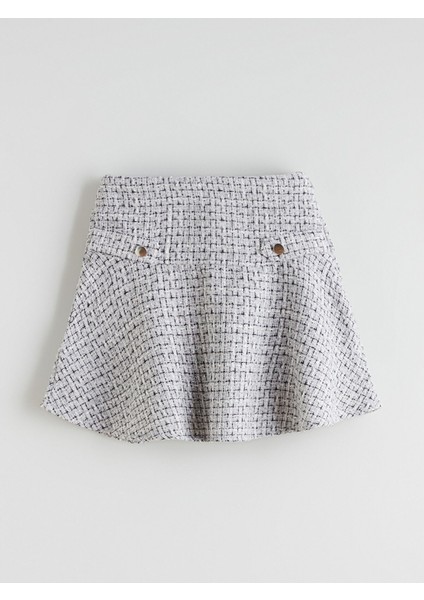 Yeni Sezon Desenli Tüvit Kız Çocuk Etek