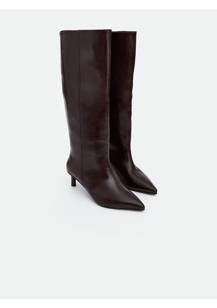 Yeni Sezon Deri Görünümlü Kadın Çizme