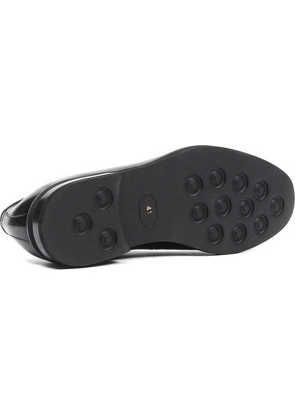 Erkek Siyah Bağcıklı Açma Deri Klasik Ayakkabı indirimleri