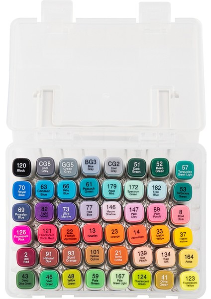 Premium 48'li Çift Taraflı Kalem Seti + Plastik Taşıma ve Korum Çantalı modelleri