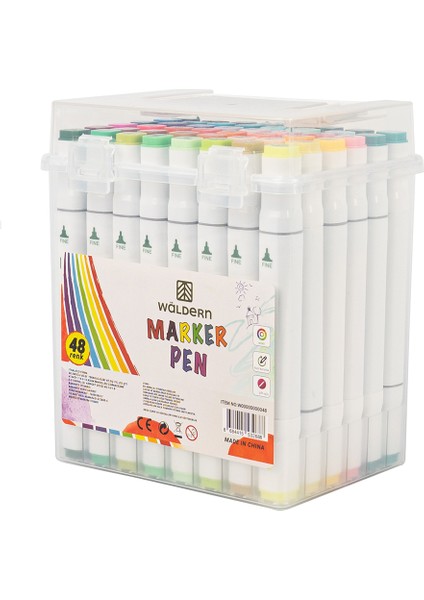 Premium 48'li Çift Taraflı Kalem Seti + Plastik Taşıma ve Korum Çantalı fırsatları