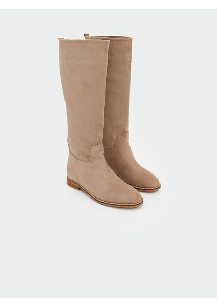 Yeni Sezon Süet Görünümlü Kadın Çizme