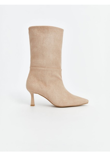 Yeni Sezon Süet Görünümlü Kadın Topuklu Bot fiyatları