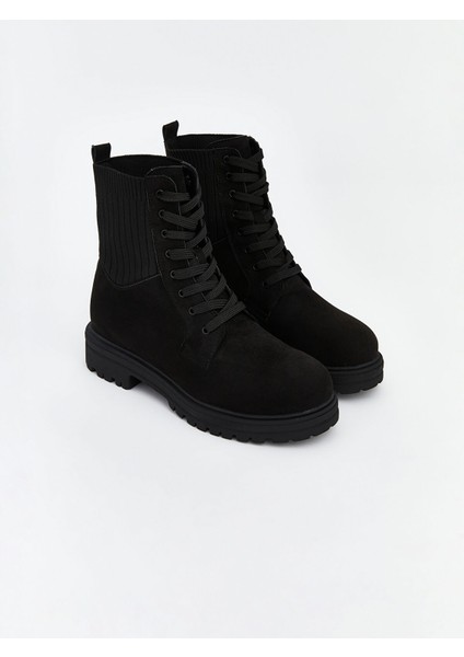 Yeni Sezon Süet Görünümlü Bağcıklı Kadın Bot