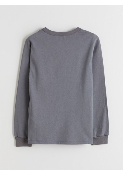 Yeni Sezon Bisiklet Yaka Erkek Çocuk Pijama Üst modelleri