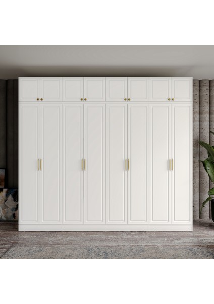 Milas Gold 8 Kapaklı Komple Mdf Yüklüklü Gardırop - Elbise Dolabı -Yüklük Dolabı fiyatları