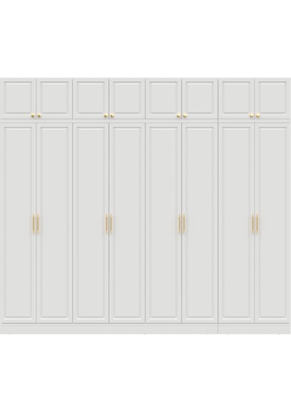 Milas Gold 8 Kapaklı Komple Mdf Yüklüklü Gardırop - Elbise Dolabı -Yüklük Dolabı modelleri