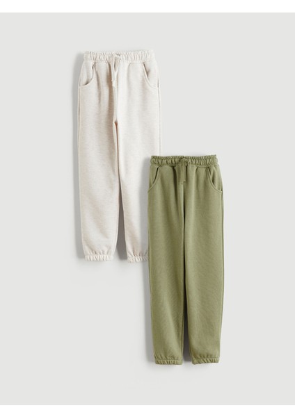 Yeni Sezon Beli Lastikli Erkek Çocuk Jogger Eşofman Alt 2'li