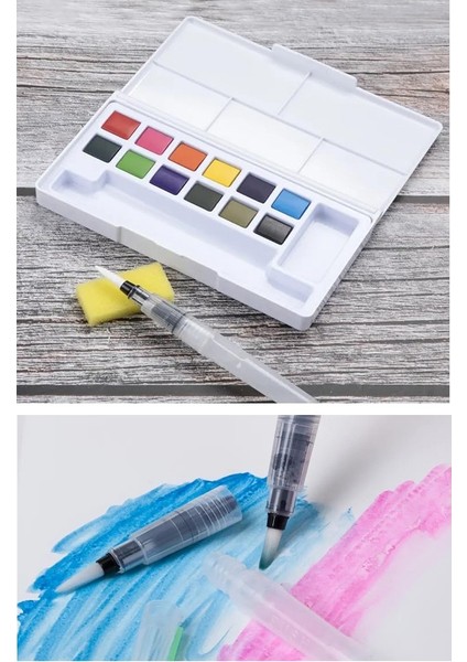 18 Renk Tablet Sulu Boya ve A5 Telli Suluboya Bloğu Kağıdı A5 210GR 20 Yaprak Ince Dokulu Taş Suluboya Plastik Kutulu fırsatları