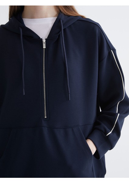 Yeni Sezon Fermuarlı Yaka Kadın Hoodie modelleri