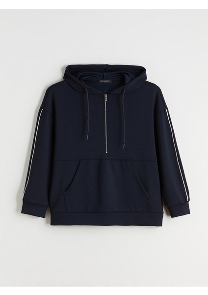 Yeni Sezon Fermuarlı Yaka Kadın Hoodie indirimleri