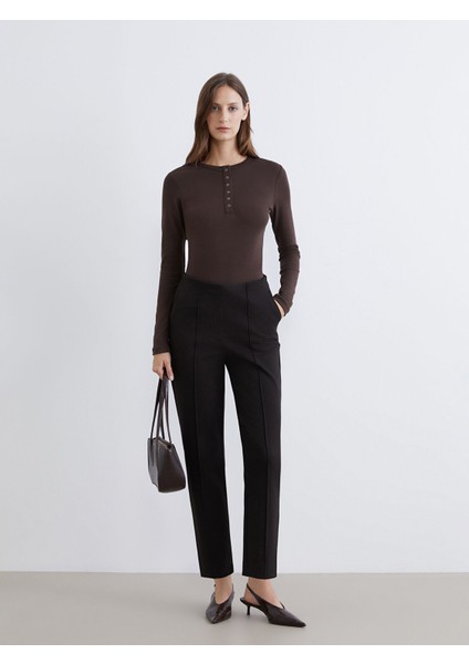 Yeni Sezon Beli Lastikli Kadın Cigarette Pantolon