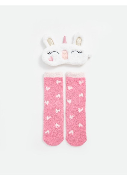 Yeni Sezon Kız Çocuk Ev Çorabı ve Saç Bandı