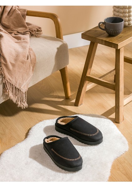 Yeni Sezon Içi Kürklü Erkek Ev Terliği