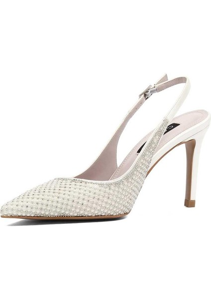 Kadın Sedef Taşlı İnce Topuklu Abiye Ayakkabı modelleri