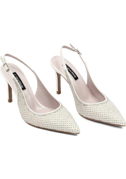 Kadın Sedef Taşlı İnce Topuklu Abiye Ayakkabı