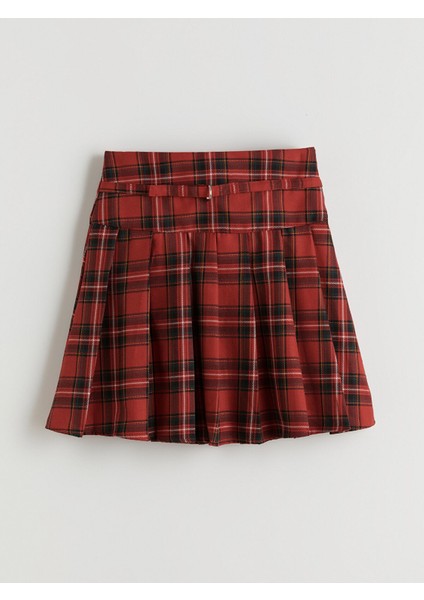 Yeni Sezon Ekose Pileli Kız Çocuk Etek modelleri