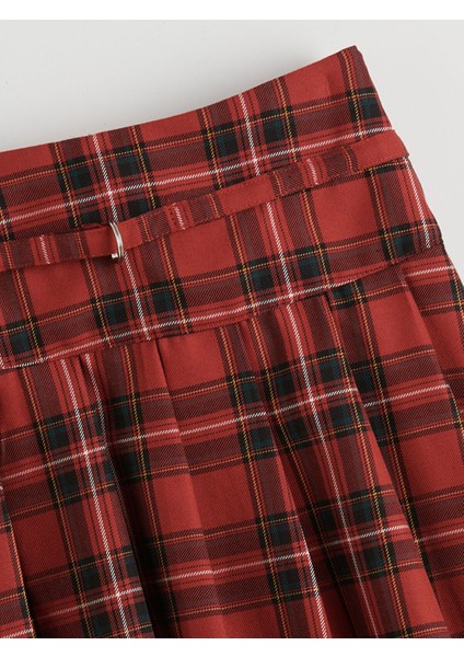 Yeni Sezon Ekose Pileli Kız Çocuk Etek fırsatları