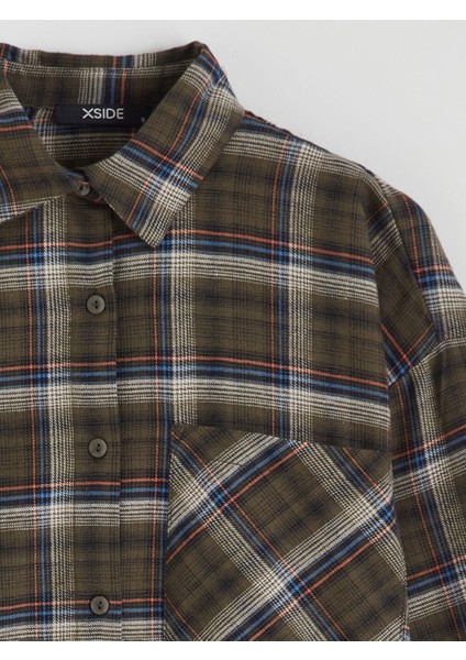 Yeni Sezon Ekose Oversize Kadın Oduncu Gömlek fiyatları