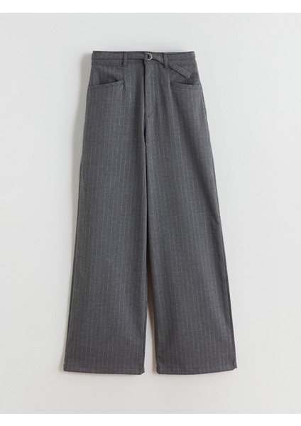 Yeni Sezon Wideleg Çizgili Kız Çocuk Pantolon