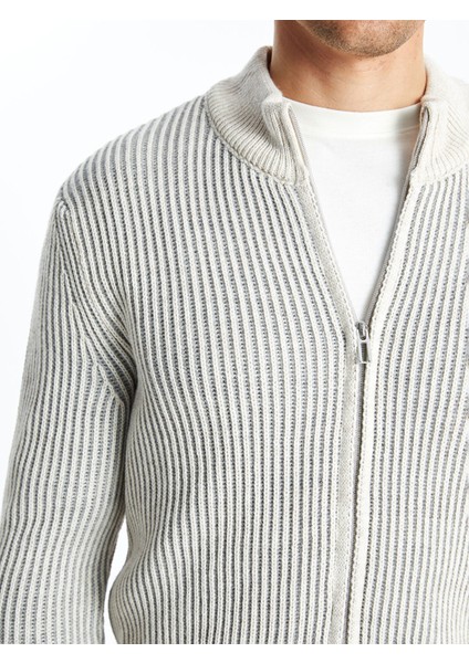 Yeni Sezon Standart Kalıp Dik Yaka Erkek Triko Hırka modelleri