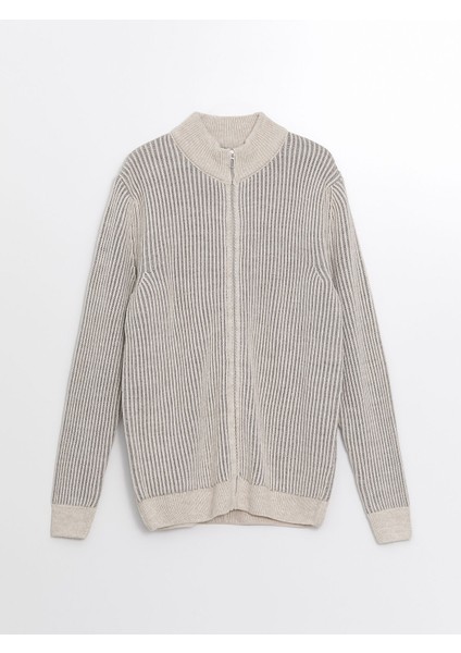 Yeni Sezon Standart Kalıp Dik Yaka Erkek Triko Hırka indirimleri