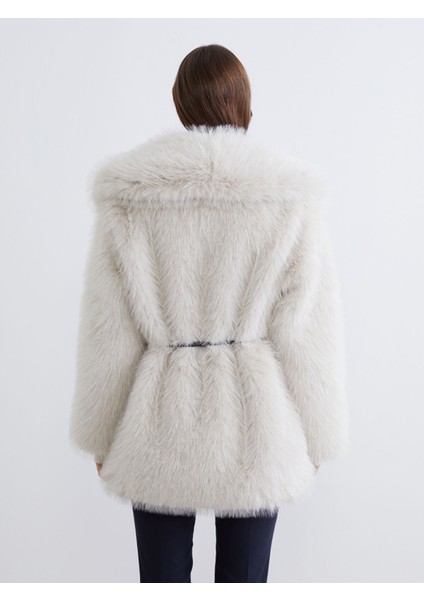 Yeni Sezon Şal Yaka Oversize Kadın Kürk Kaban indirimleri