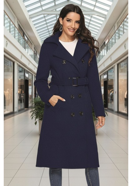 Aksesuar Detaylı Kaşe Kaban Kemerli fiyatları