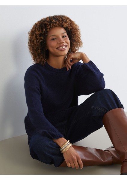 Yeni Sezon Bisiklet Yaka Kadın Triko Kazak