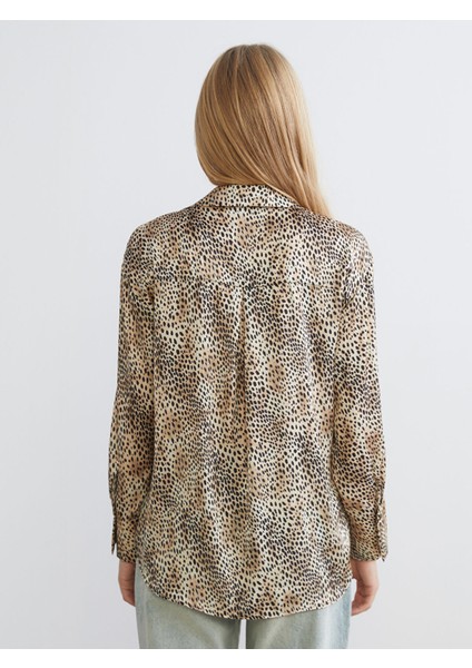Yeni Sezon Leopar Desenli Kadın Gömlek fırsatları