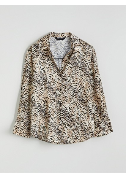 Yeni Sezon Leopar Desenli Kadın Gömlek indirimleri