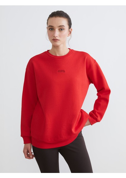 Yeni Sezon Los Angeles Nakışlı Oversize Kadın Sweatshirt