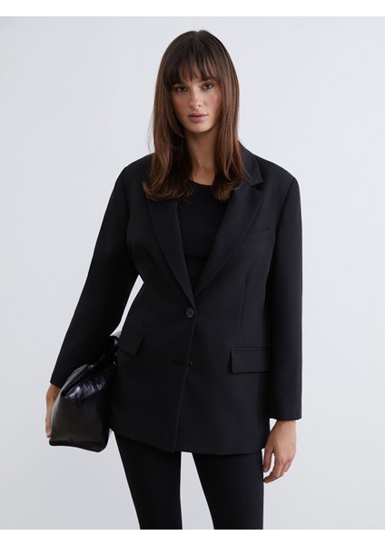 Yeni Sezon Krep Kadın Blazer Ceket