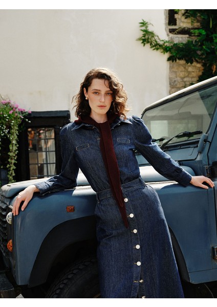 Yeni Sezon Gömlek Yaka Kadın Jean Ceket