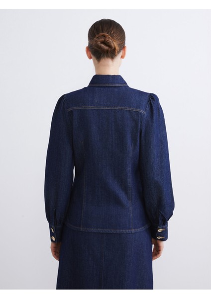 Yeni Sezon Gömlek Yaka Kadın Jean Ceket indirimleri