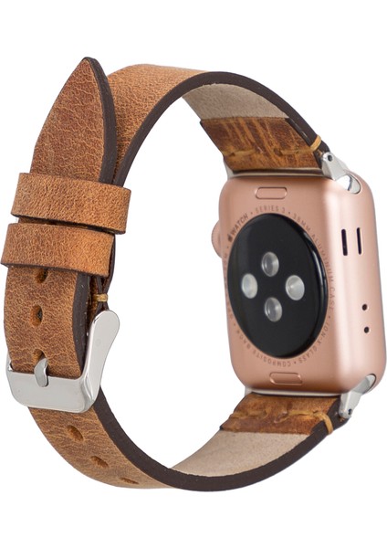 Apple Watch Uyumlu Deri Kordon 38-40-41MM G19-BA7 Taba fiyatları