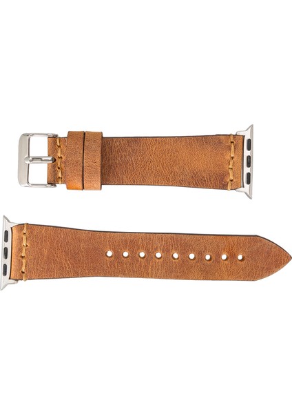 Apple Watch Uyumlu Deri Kordon 38-40-41MM G19-BA7 Taba fırsatları